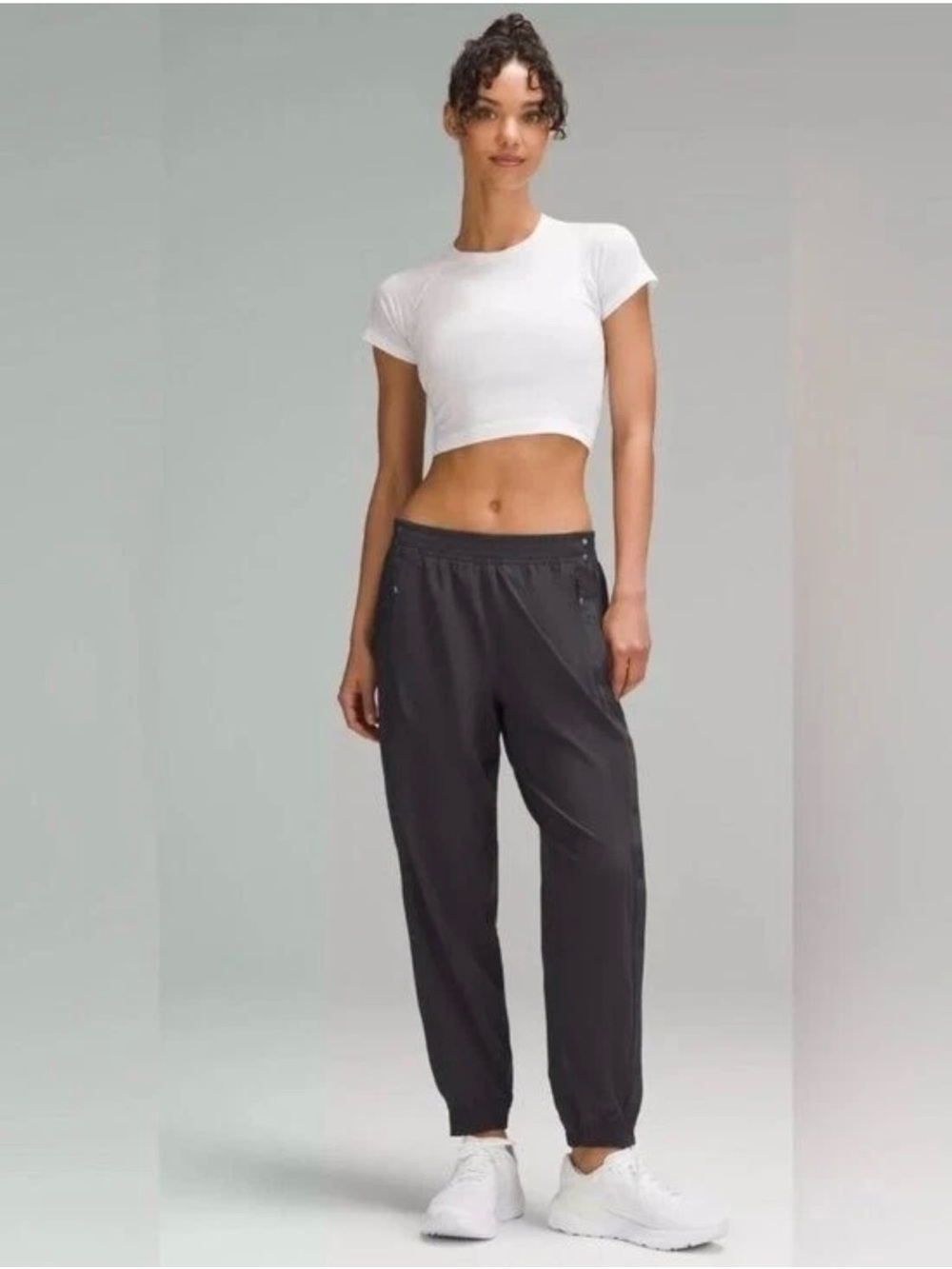 Lululemon Tear-Away Mid-Rise Track Pant Side Snaps Size 14 Black